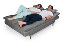 Ver imagem 2 de Sofá Cama Casal 3 Lugares Andorra Suede Cinza 380 Império Estofados