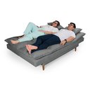 Ver imagem 2 de Sofá Cama Casal 3 Lugares Andorra Suede Cinza 380 Império Estofados