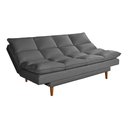 Ver imagem 4 de Sofá Cama Casal 3 Lugares Andorra Suede Cinza 380 Império Estofados