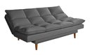 Ver imagem 4 de Sofá Cama Casal 3 Lugares Andorra Suede Cinza 380 Império Estofados