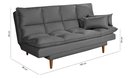 Ver imagem 6 de Sofá Cama Casal 3 Lugares Andorra Suede Cinza 380 Império Estofados