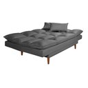 Ver imagem 5 de Sofá Cama Casal 3 Lugares Andorra Suede Cinza 380 Império Estofados