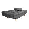 Sofá Cama Casal 3 Lugares Andorra Suede Cinza 380 Império Estofados - 5