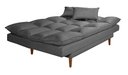 Ver imagem 5 de Sofá Cama Casal 3 Lugares Andorra Suede Cinza 380 Império Estofados
