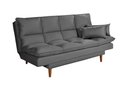 Ver imagem 3 de Sofá Cama Casal 3 Lugares Andorra Suede Cinza 380 Império Estofados