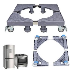 Suporte Geladeira Maquina de Lavar Lava e Seca 4 Pé 4 Roda