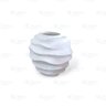 Vaso Ondas Decorativo Branco Médio em Cerâmica - 3
