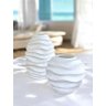Vaso Ondas Decorativo Branco Médio em Cerâmica - 1