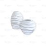 Vaso Ondas Decorativo Branco Médio em Cerâmica - 4