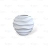 Vaso Ondas Decorativo Branco Médio em Cerâmica - 2