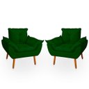 Ver imagem 1 de Kit 2 Poltrona Opala para Sala Confortável e Reforçada Suede