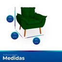 Ver imagem 6 de Kit 2 Poltrona Opala para Sala Confortável e Reforçada Suede