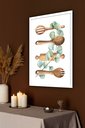 Ver imagem 2 de Quadro Decorativo Talheres Folhas Cozinha - 70x50cm:moldura Branca