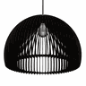 Luminária Teto tipo Pendente CASABLANCA MDF - Completa - Cor: Preta - 1