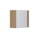 Ver imagem 1 de Armário de Parede Modulado Canto Oblíquo 74cm X 74cm 2 Portas Slim Luciane