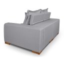 Ver imagem 4 de Sofá Moderno Retrátil Reclinável Molas Ensacadas no Assento Tecido Linho Cinza Claro 2,50m
