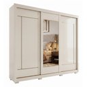 Ver imagem 1 de Guarda Roupas Casal 3 Portas de Correr com Espelho 6 Gavetas 100% MDF Valen