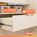 Ver imagem 7 de Guarda Roupas Casal 3 Portas de Correr com Espelho 6 Gavetas 100% MDF Valen