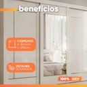 Ver imagem 5 de Guarda Roupas Casal 3 Portas de Correr com Espelho 6 Gavetas 100% MDF Valen