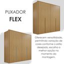 Ver imagem 5 de Guarda-Roupa 4 Portas 3 Gavetas 100% MDF Lizz Marrom/Hannover