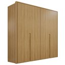 Ver imagem 2 de Guarda-Roupa 4 Portas 3 Gavetas 100% MDF Lizz Marrom/Hannover