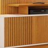 Estante Home Theater Ares Cinamomo/off White para Tv até 75” - Madetec - 3