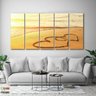 Quadro Decorativo Coração na Areia 140x65 - 2