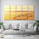 Ver imagem 2 de Quadro Decorativo Coração na Areia 140x65