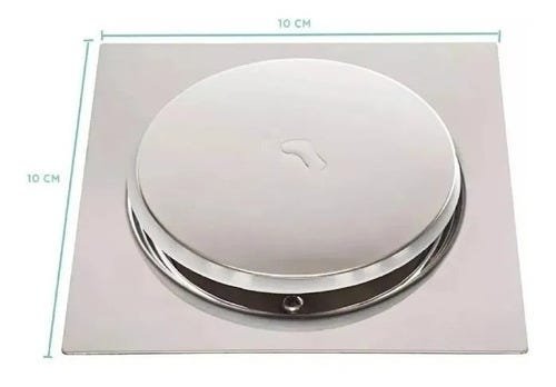 Ralo Inteligente Banheiro Inox Click Up Quadrado 10x10 - 4