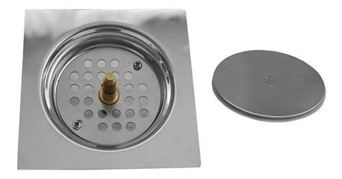 Ralo Inteligente Banheiro Inox Click Up Quadrado 10x10 - 3