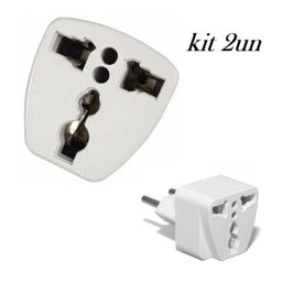 2 Adaptador Tomada Universal Padrão Europeu Uk Para Brasil - 1
