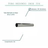 Tubo inox para escapamento 7/8" ou 22,22mm, adaptação VARÃO CORTINA AÇO INOX 304 POLIDO TUBO REDONDO - 2