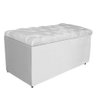 Kit Cabeceira e Calçadeira Liverpool 100 cm Solteiro Suede Branco - Amarena Móveis - 5