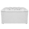 Kit Cabeceira e Calçadeira Liverpool 100 cm Solteiro Suede Branco - Amarena Móveis - 3