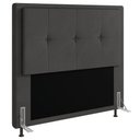 Ver imagem 2 de Cabeceira Casal Queen Cama Box 160cm para Quarto Ametista Suede Grafite M11 - D’Rossi