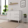 Balcão Gabinete de Pia 100 cm para Cozinha Isabel - Branco - 1