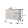 Balcão Gabinete de Pia 100 cm para Cozinha Isabel - Branco - 5