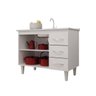 Balcão Gabinete de Pia 100 cm para Cozinha Isabel - Branco - 2