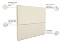 Ver imagem 2 de Cabeceira Cama Box Organica Casal 140cm Luna Suede C/frame Bege