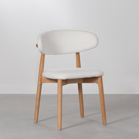 Cadeira Bá Bouclé - Off White Abra Cadabra