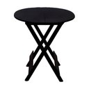 Ver imagem 1 de Mesa Redonda Dobrável em Madeira Maciça 70x70 Preto Ideal para Bares e Restaurantes