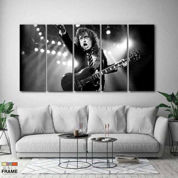 Quadro Decorativo - Banda ACDC Tela em Tecido | MadeiraMadeira