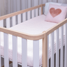 Berço Americano 2 em 1 Loop Branco e Carvalho Malva com Rodinhas - 2