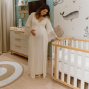 Ver imagem 2 de Berço Americano 2 em 1 em Mdf com Colchão de Brinde | Branco e Carvalho Malva Linha Loop