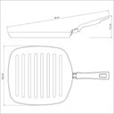 Ver imagem 4 de Bistequeira Loreto Alumínio Revestimento Antiaderente Starflon 26 Cm 1,0 L Vermelha