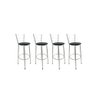 Kit 4 Banquetas Alta Prata Cozinha Gourmet Americana Balcão:preto - 6