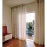 Cortina Decortini Gaze de Linho P/Sala e Quarto Sem Forro Gls Off White Ilhós Cromado 3,0M x 2,60M - 1