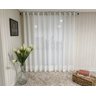 Cortina Decortini Gaze de Linho P/Sala e Quarto Sem Forro Gls Off White Ilhós Cromado 3,0M x 2,60M - 2