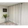 Cortina Decortini para Sala e Quarto Gaze de Linho Cor Linho e Forro Blackout 80% Lgb 3.0 M x 2.6 M - 3