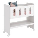 Ver imagem 1 de Mini Berço Moisés Zain Branco Brilho com Colchão - Reller